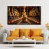 The Castle Decor Lord Buddha Meditation Wall Painting Wooden Framed 27x48 Inch (Style 22)