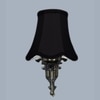 Devansh Gold Antique Wall Mounted Lamp With Black  Cotton Shade