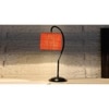 Orange Jute Curvy table lamp with Iron Base (SP19)