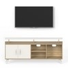 Bluewud Skiddo Engineered Wood Tvcabinet In European Oak & White Finish