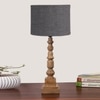 Devansh Grey Jute   Table Lamp With  Wood Natural Base (7X7X21.25 Inches)-17