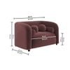 Homro Velvet 1 Seater Sofa in Pink Colour