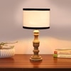Devansh Multicolor Cotton Table Lamp With  Wood Natural Base (7X17.5 Inches)-8