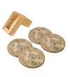 Mughal Garden Majesty Coaster Set with Stand (Set of 4)