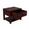 Chinku Solid Wood Bedside Table in Teak Finish