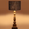 Devansh Black  Jute   Table Lamp With  Wood Natural Base (7X7X21.25 Inches)-17