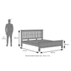 Raynor Solid Wood Queen Size Bed Without Storage (Amber Walnut Finish)