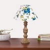 Devansh Multicolor Cotton Table Lamp With  Wood Natural Base (10X18 Inches)-38