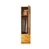 Hexa Red Wooden 1 Door Wardrobe with 2 Drawers and Hanging Space in Giant Wood Colour