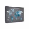 Truss Grey Blue World Map Printed Framed Canvas Wall Canvas Wall Prints Set of 2 Multicolor Matte