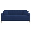 Convil Velvet 3 Seater Sofa in Navy Blue Color