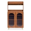 Stellar Multipurpose Storage Cabinet (Medium Size with Upper Shelf, Teak Brown)