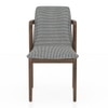 Harper Solid Wood Dining Chair in Danish Walnut Finish & Puppy Tooth Colour