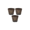 VegTrug Wooden Barrel Planters 37cm Burnt Oak