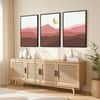 The Castle Decor Boho Abstract Botanical Wall Art Set of 3 Design 4 11x17 Inch