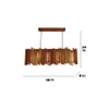 Palisade 36 Centrum Brown Wooden 3 Series Hanging Lamp