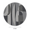 Handmade Round Wool Silk Rug Modern Abstract Grey 5 Feet Carpet