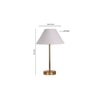 Grey cotton with Metal Gold Table Lamp