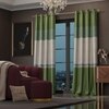 Stoa Paris Satin Long Door Curtains, Room Darkening Blackout Curtains, Pack of 2, Majestic Meadow -With Back Lining