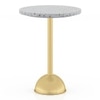 Leon Metal Side Table in Brass Finish