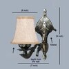 Devansh Gold Antique Wall Mounted Lamp With Beige Jute Shade