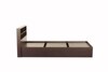 Takeo Engineered Wood Single  Size Bed With Box Storage (Walnut Finish)