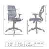 Zeeazyana Mid Back Ergonomic Chair in Black Colour