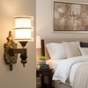 Eliante Modern Wall Lights Mild Steel & Glass Material Antique & Champaign Finish