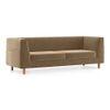 Rubik Luxe 3 Seater Fabric Sofa in Fawn Velvet Colour
