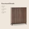 Webster 32 Pair Shoe Rack in Classic Walnut Finish