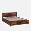Carvia Box Storage Solid Wood Bed King Size in Provincial Teak Finish