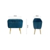 Abigail Metal  Pouffe Blue Colour
