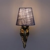 Devansh Metal Electric Wall Light in Antique Gold Colour with Blue Shade Count of 1 Light
