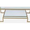 Bridgeview Glass Coffee Table In Gold Finish