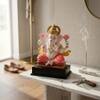 Devotional Lotus Grace Ganesha Statue in White Colour