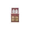 Casventa Solid Wood Bookshelf In Red Wine Finish