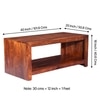 Kassel Sheesham Wood Contemporary Rectangle Coffee Table In Honey Oak Finish
