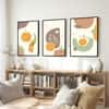 The Castle Decor Boho Abstract Botanical Wall Art Set of 3 Design 14 11x17 Inch
