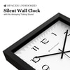 Contemporary Dial Wooden Square Wall Clock