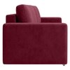 Alfon 3 Seater Velvet Pull Out Sofa Cum Bed with Storage In Maroon