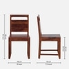 Gianni Solid Wood Dining Chair in Brown Colour - Set of 2