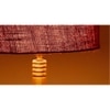 Harmon Maroon Cotton Shade Floor Lamp
