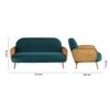 Holden Fabric Sofa (Teal Blue)
