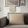 Kelly Knit Stone Cotton Cushion Cover 16X16  Inches