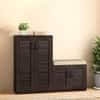 Bennis 25 Pair Shoe Rack in Dark Walnut Finish