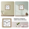 Geometric Layered Square Wooden Wall Clock with Modern Numeric Dial