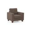 Apollo Neo 1 Seater Fabric Sofa in Daschund Brown Colour (Back Height : Regular, Cushion Type : Soft)
