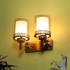 Eliante Modern Wall Lights Mild Steel & Glass Material Antique Gold & Champaign Finish