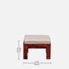 Sheesham Wood Coffee Table Set in Honey Oak Finish With Cushioned Stools