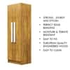 Hexa Red Wooden 2 Door Wardrobe with 4 Shelves in Giant Wood Colour